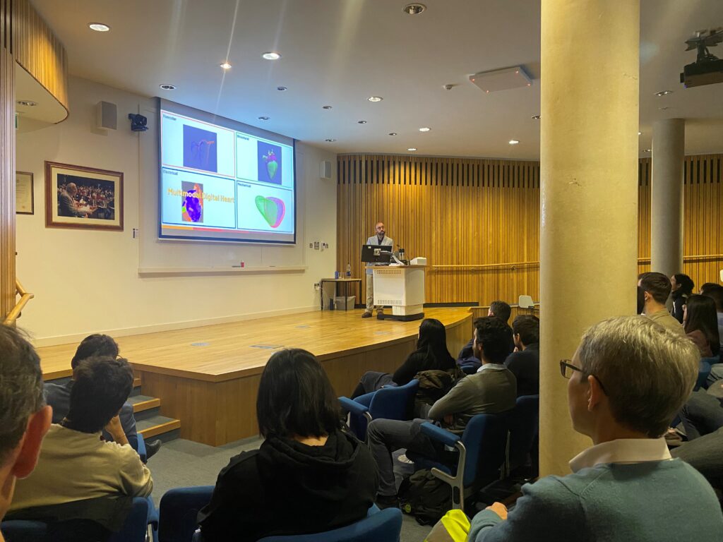 Prof. Abhirup Banerjee speaking at the Institute of Biomedical Engineering's BioEngenuity Event in November 2024