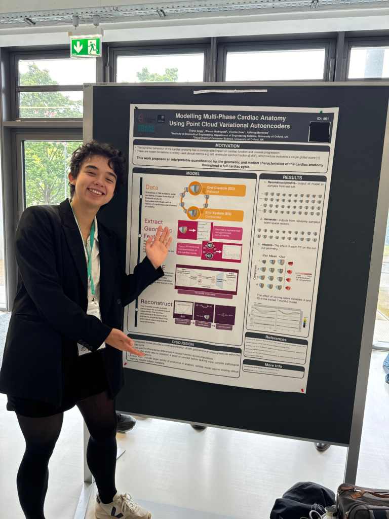 IBME doctoral student Thalia Seale at the CinC conference in Karlsruhe, Germany in 2024